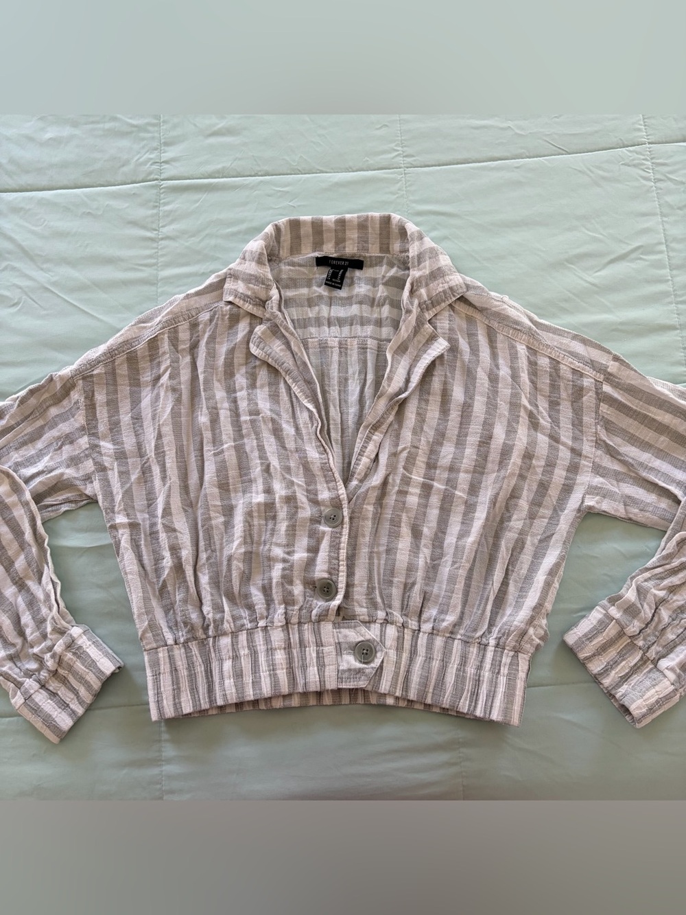 Striped cropped long sleeve